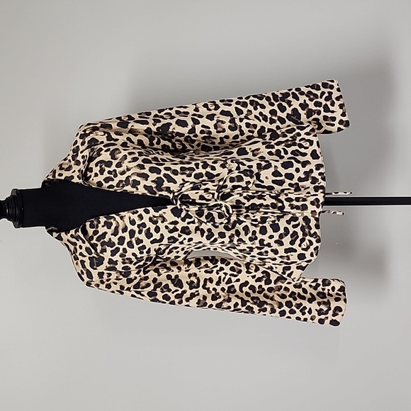 ZARA Animal Print Bow Tie Top - Picture 7 of 17